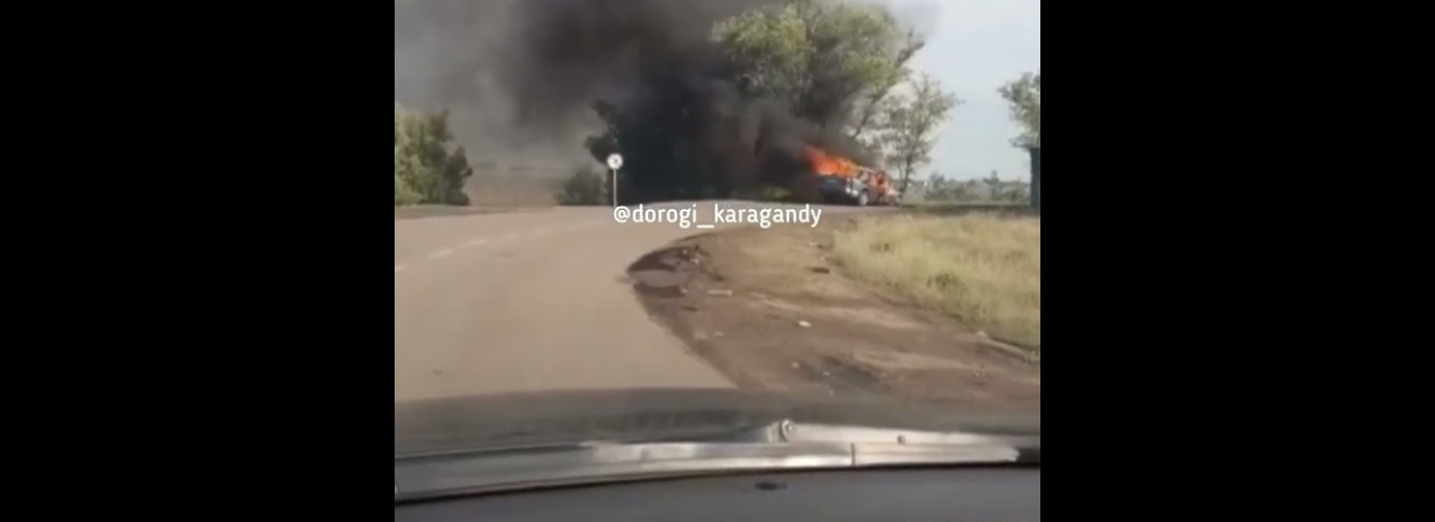 Қарағандыда жүргізуші көлігімен бірге тірідей жанып кетті