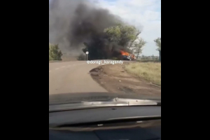 Қарағандыда жүргізуші көлігімен бірге тірідей жанып кетті