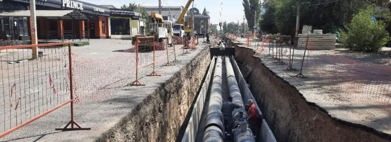 Таразда екі жылу магистралі қайта жаңғыртылуда