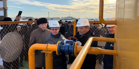 Оймауыт ауылына газ берілді