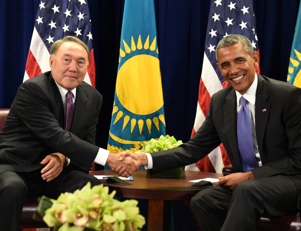 Обама: Нұрсұлтан Назарбаев АҚШ үшін жақын дос және сенімді серіктес