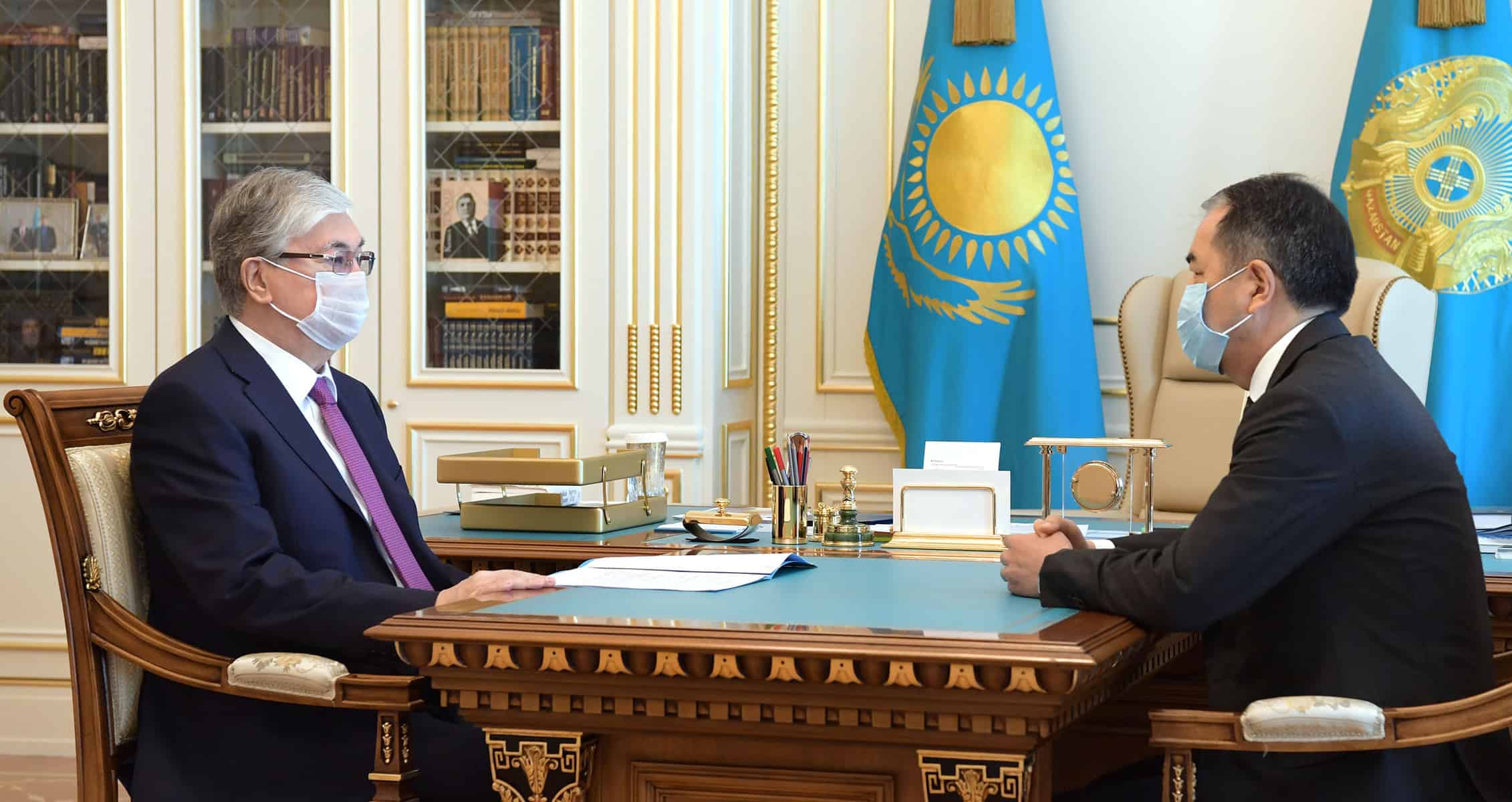 Мемлекет басшысы Алматы қаласының әкімі Бақытжан Сағынтаевты қабылдады