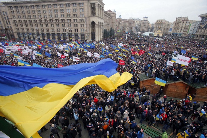 Ғалым Боқаш. "Миллионға жетеміз!"-дейді Киев демонстранттары
